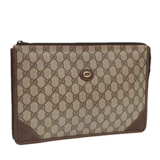 Gucci Leather Canvas Clutch