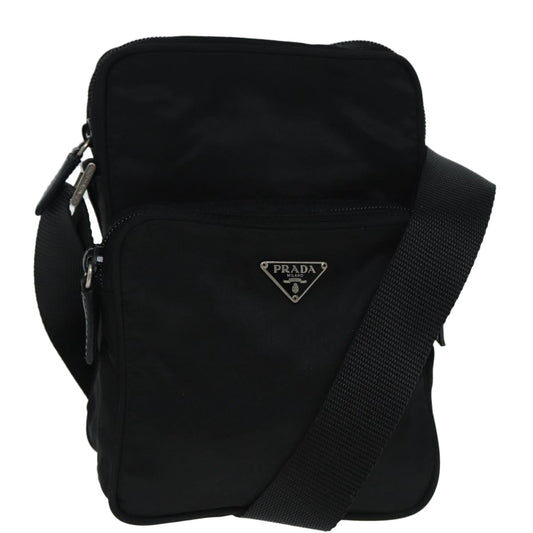 PRADA Shoulder Bag Nylon Black Auth