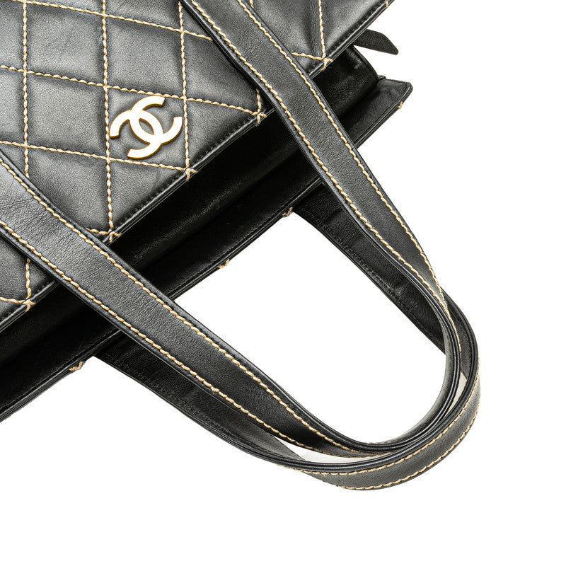 Chanel Wild Stitch Coco Lambskin Tote Bag