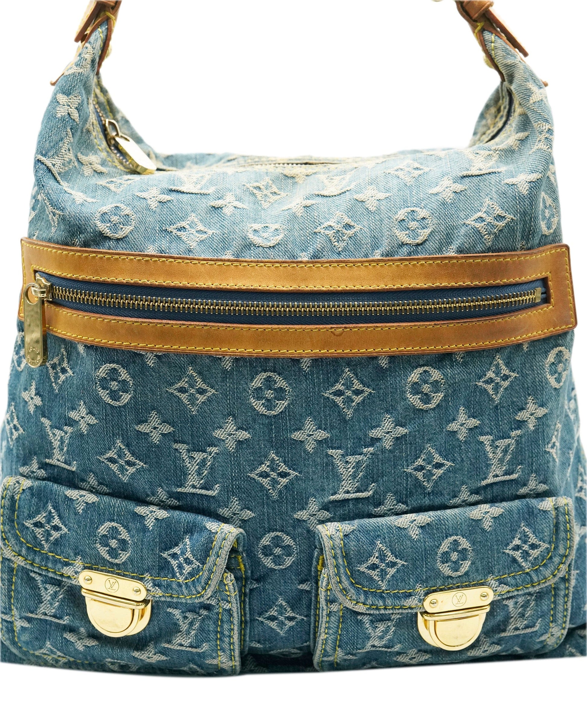 Louis Vuitton Monogram Denim Baggy GM Shoulder Bag in Blue 2005 ALL0943