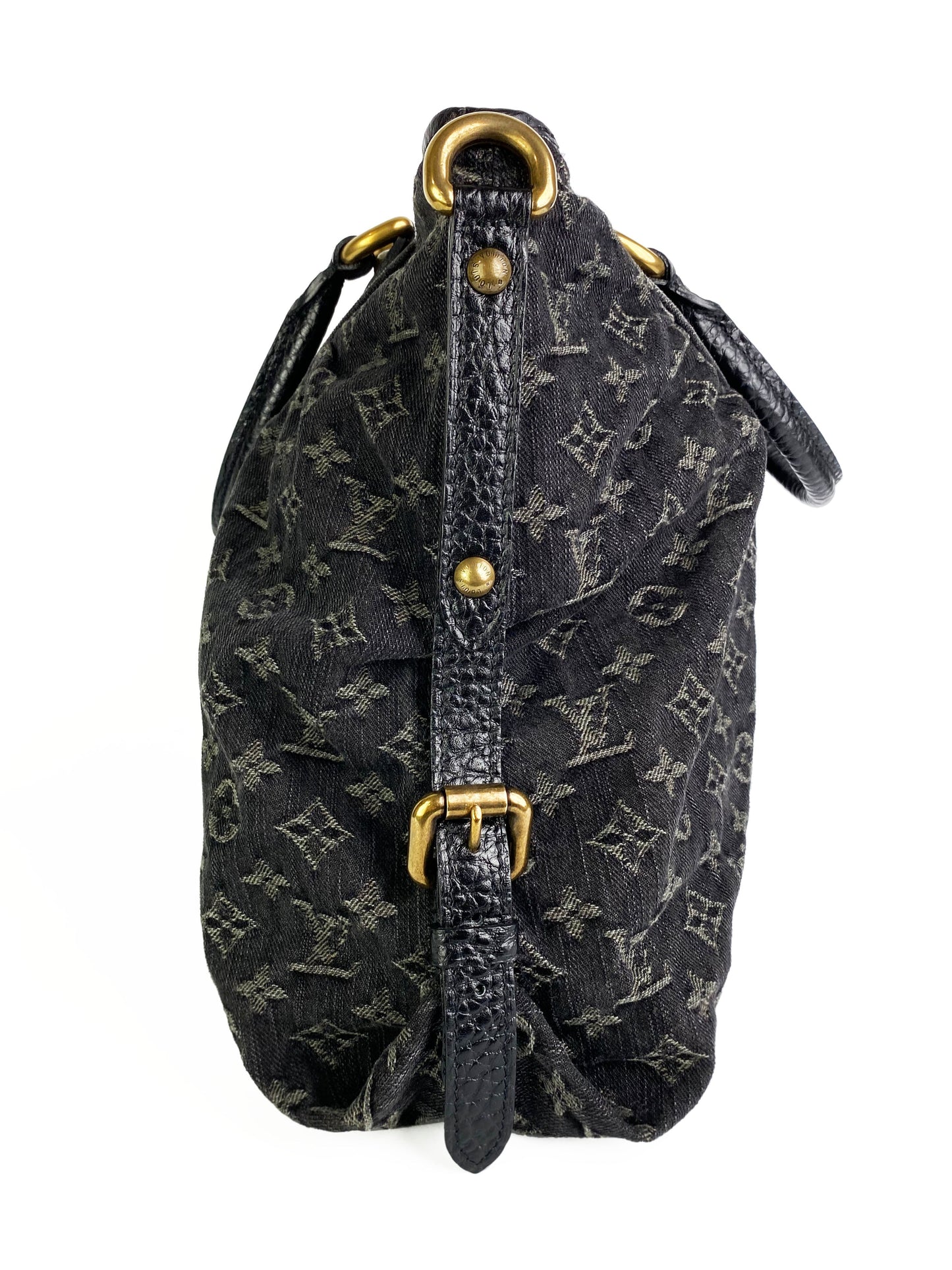 Louis Vuitton Black Denim Tote Bag