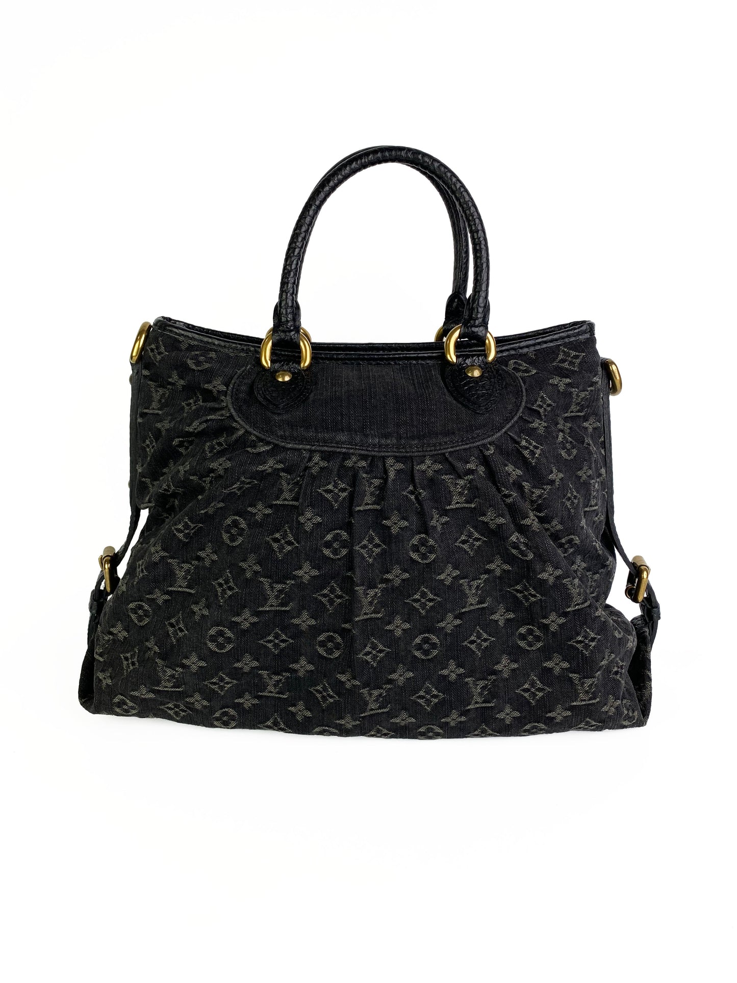 Louis Vuitton Black Denim Tote Bag