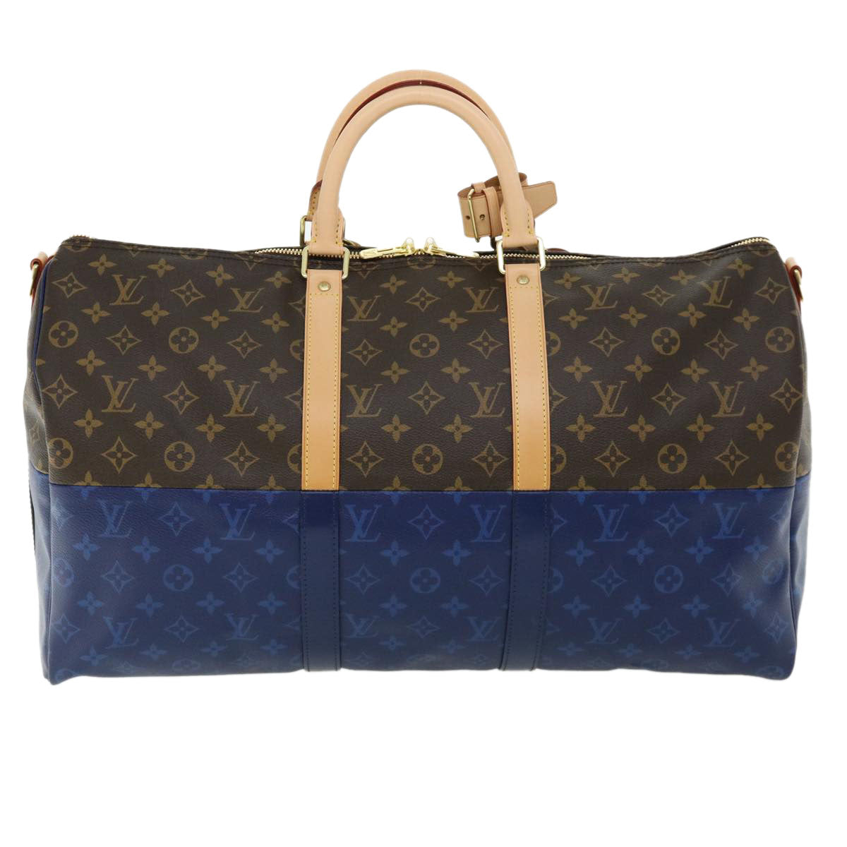 LOUIS VUITTON Monogram split Keepall Bandouliere 50 Boston Bag M43861 lt643A