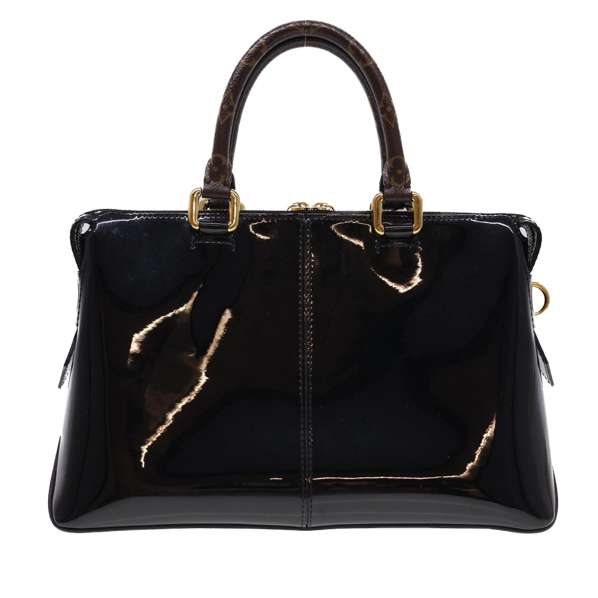 LOUIS VUITTON Monogram Vernis Tote Miroir Tote Bag 2way Noir M54626 lt769