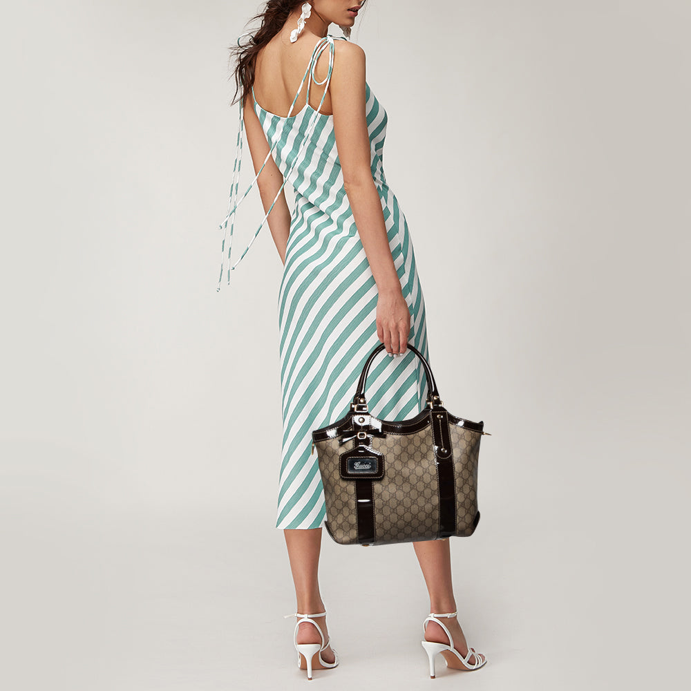 Gucci GG Supreme Leather Canvas Tote Style 9