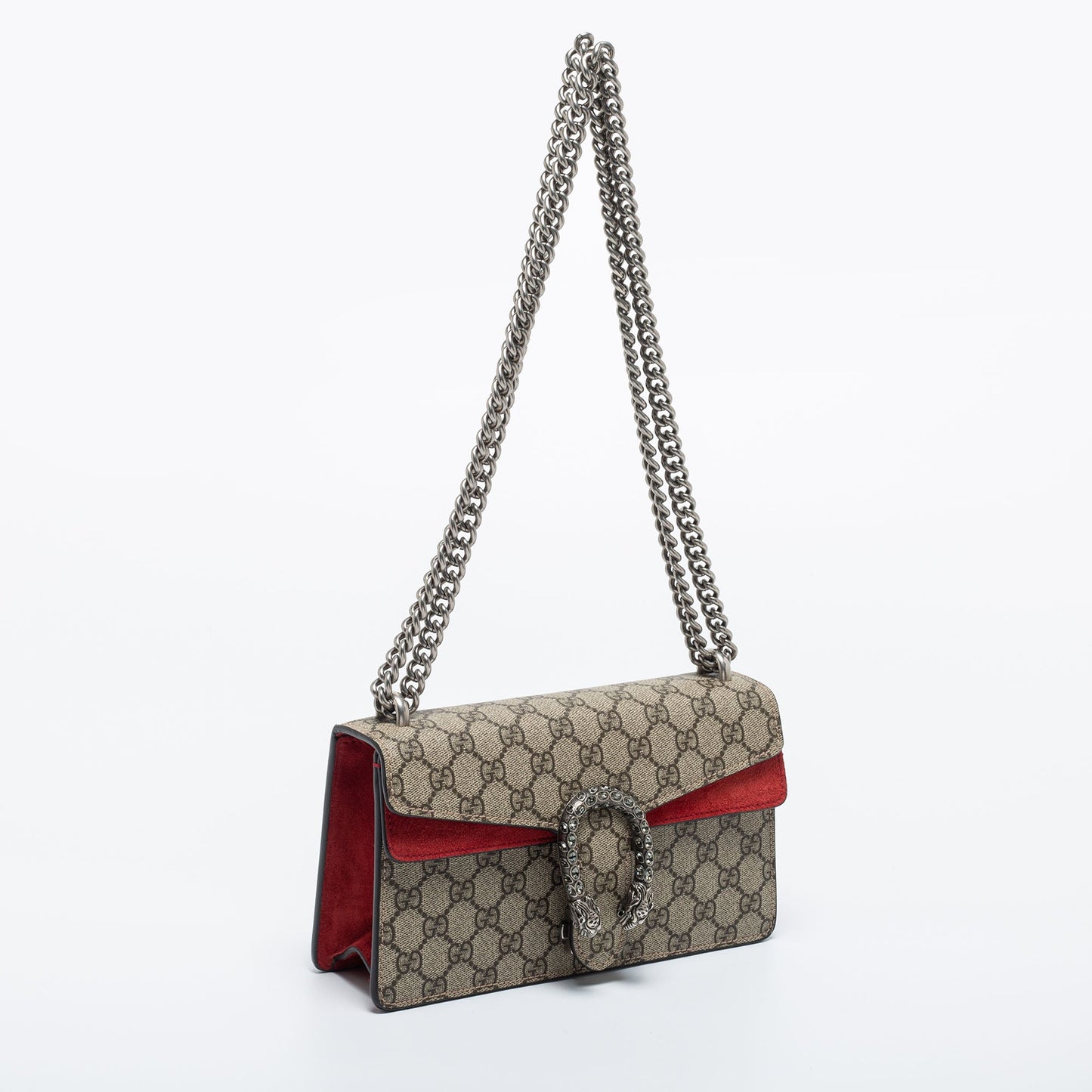 Gucci Lou Chain Canvas Shoulder Bag