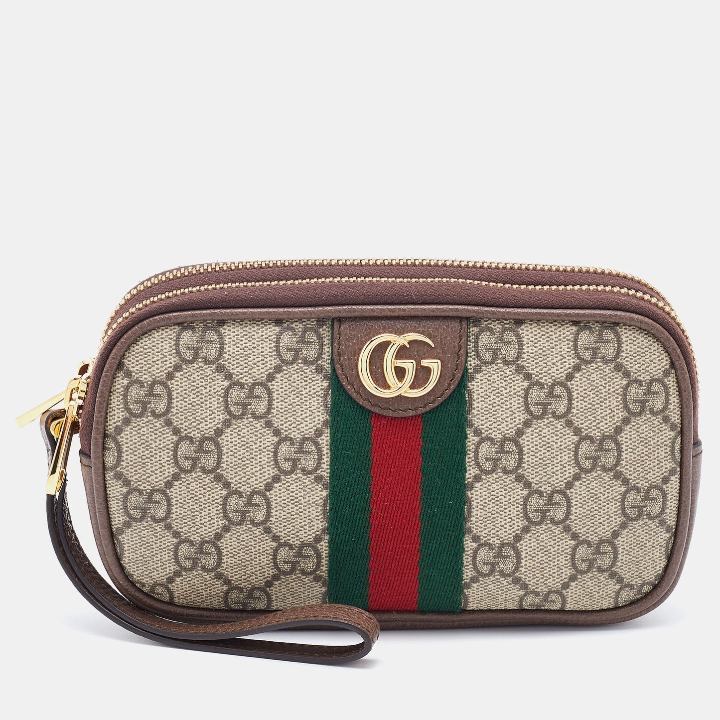 Gucci Lou Leather Canvas Clutch