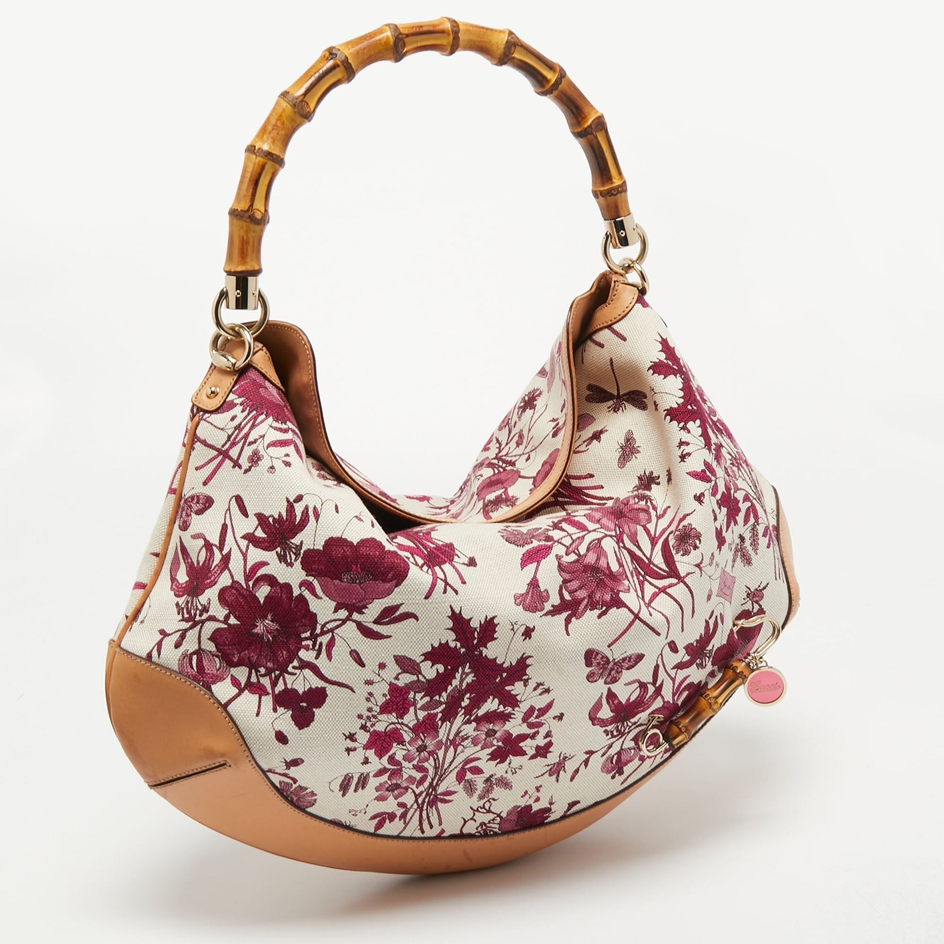 Gucci Lou Leather Canvas Shoulder Bag