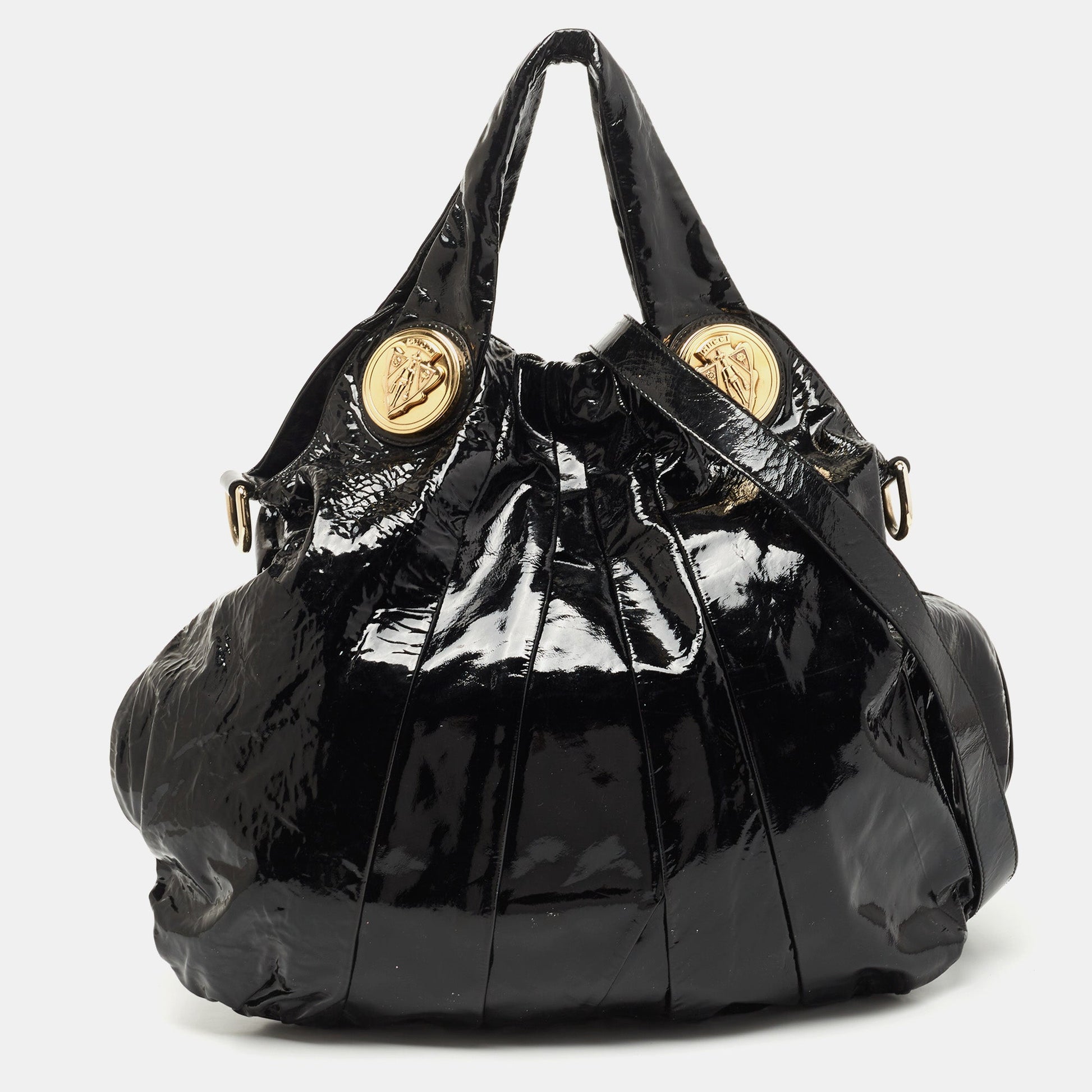 Gucci Lou Nylon Leather Shoulder Bag
