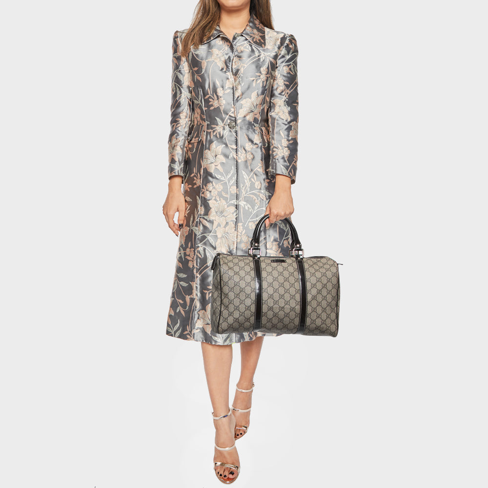 Gucci Lou Leather Canvas Handbag