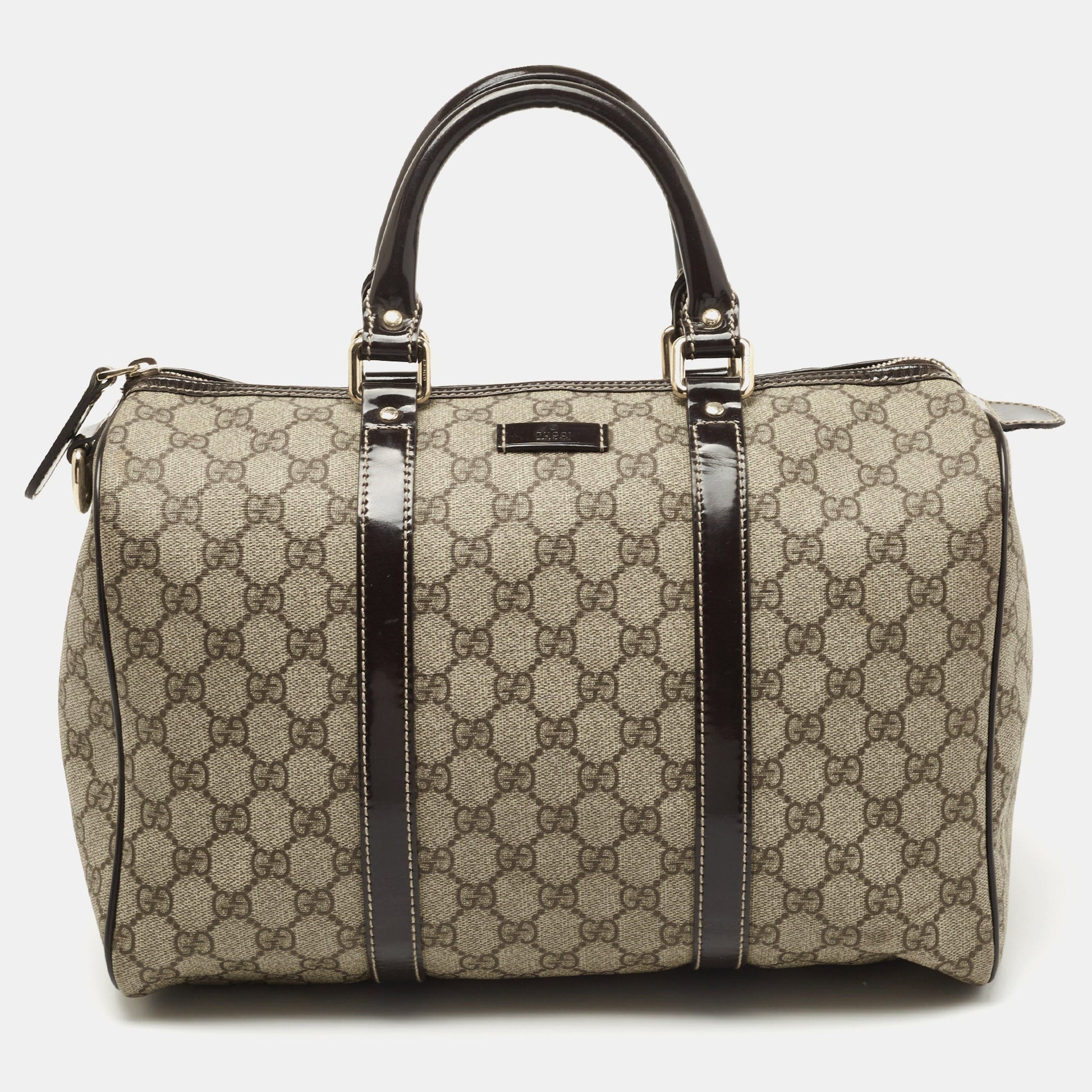Gucci Lou Leather Canvas Handbag