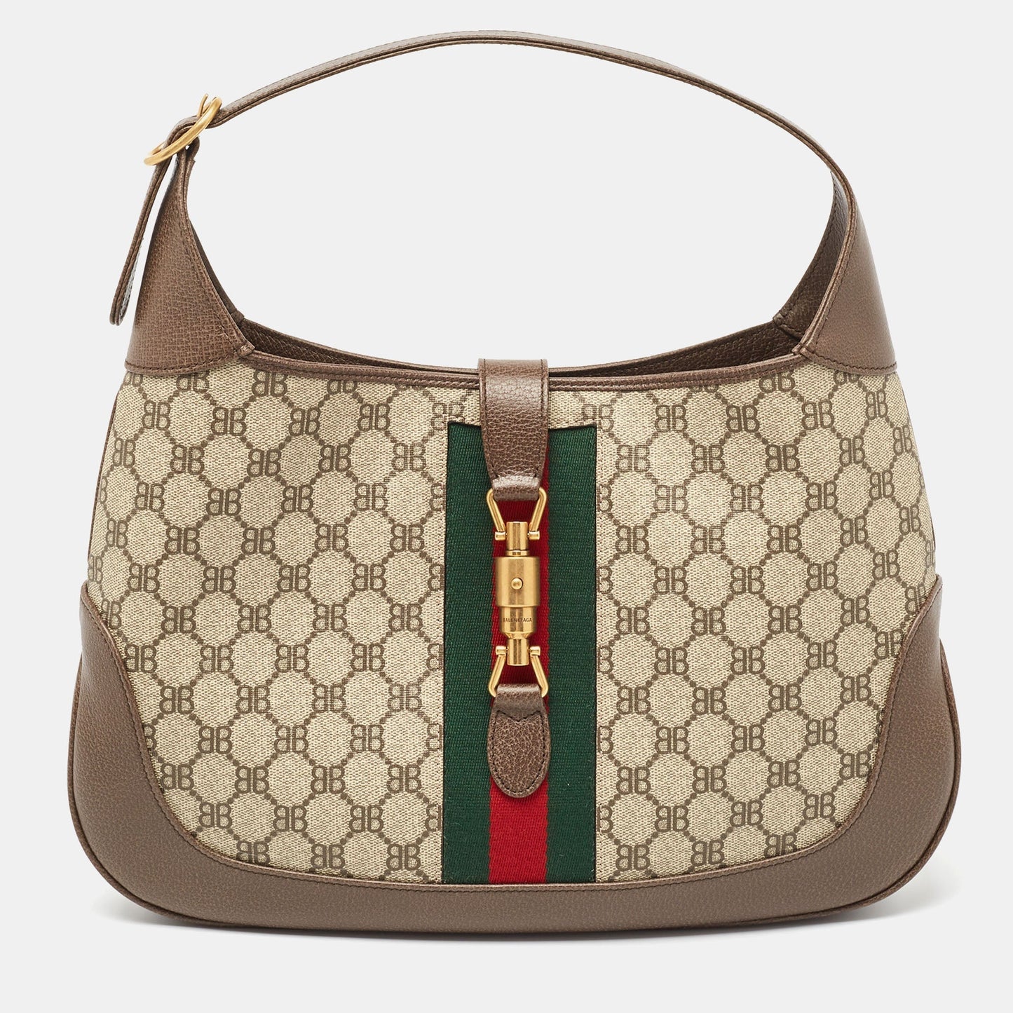 Gucci Leather Canvas Shoulder Bag