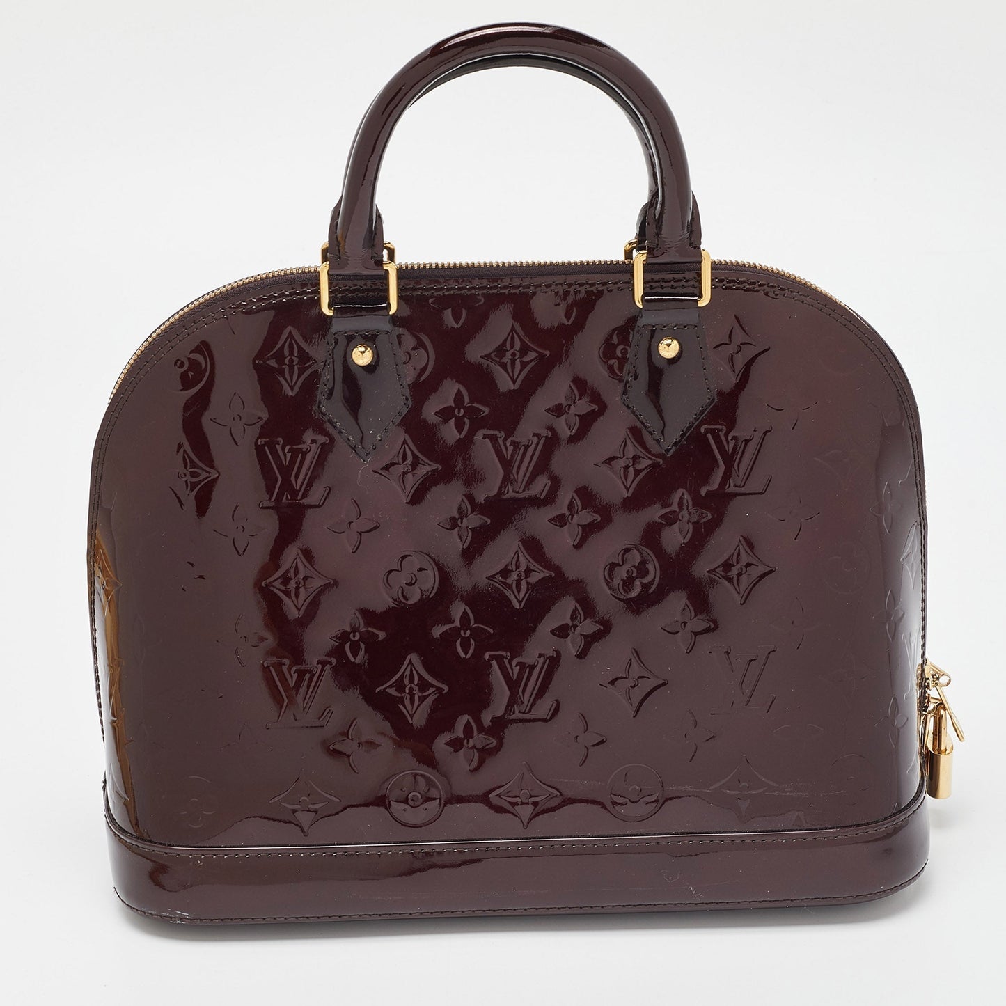 LOUIS VUITTON Amarante Monogram Vernis Alma PM Bag