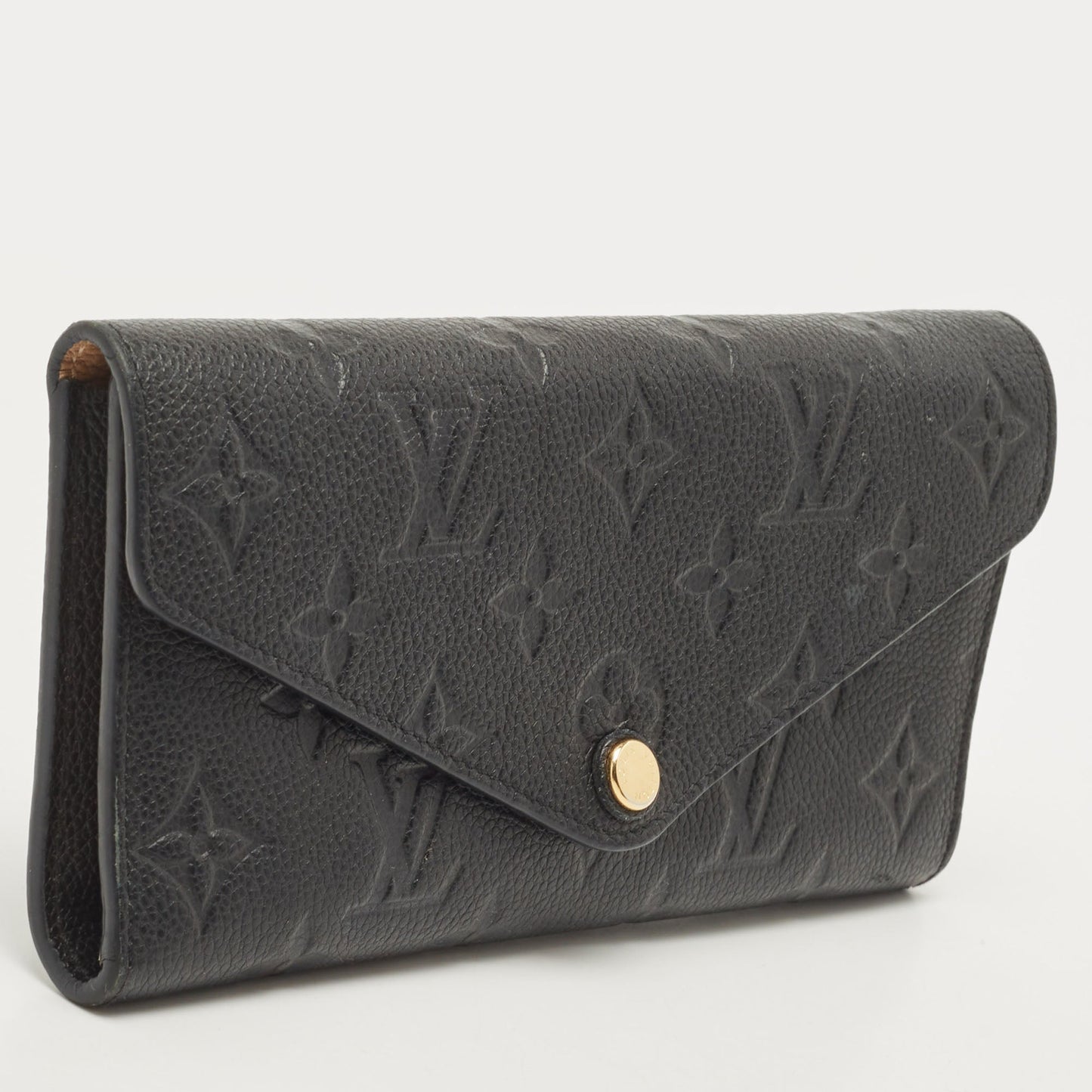 LOUIS VUITTON Black Empreinte Leather Josephine Wallet