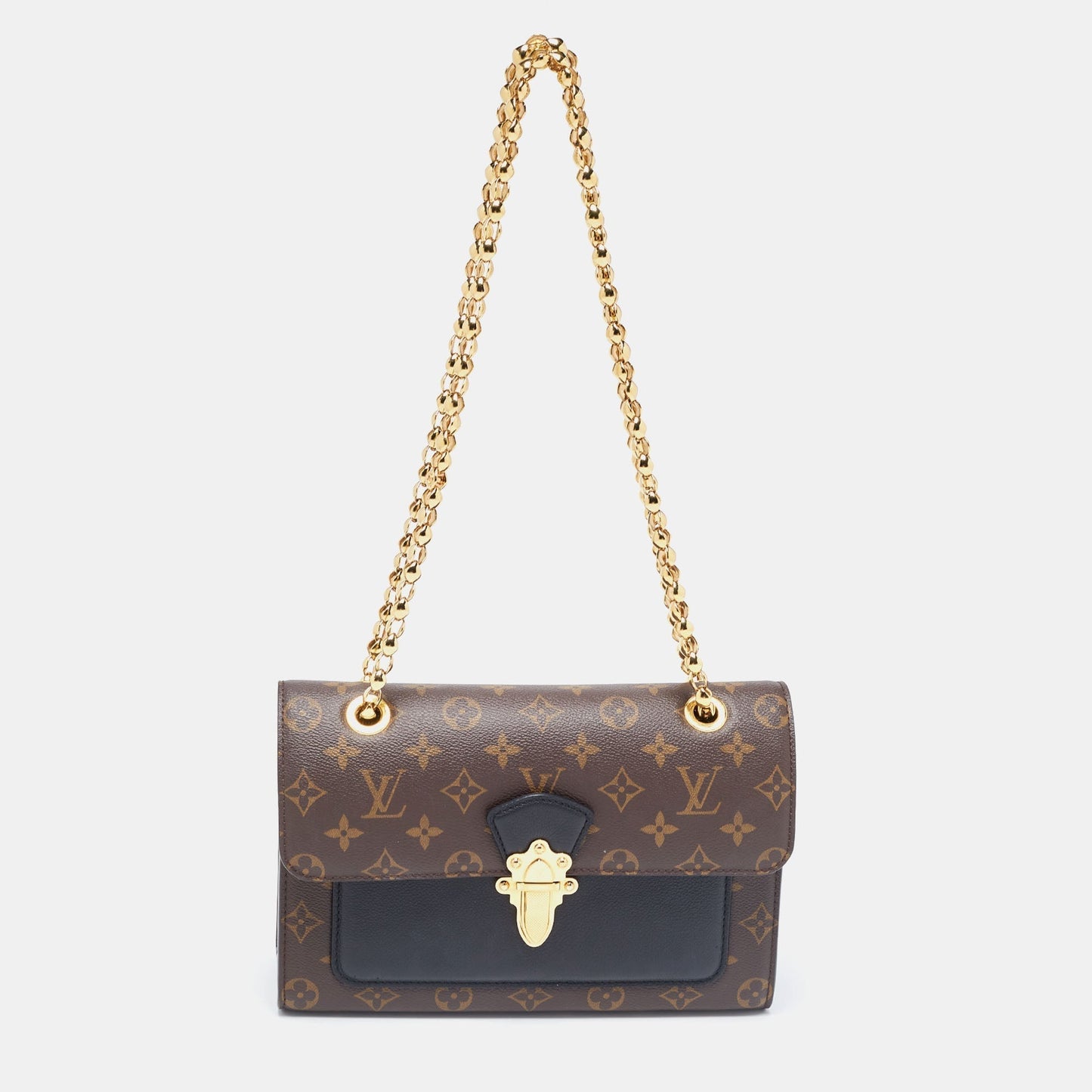 LOUIS VUITTON Black Monogram Canvas Victoire Bag