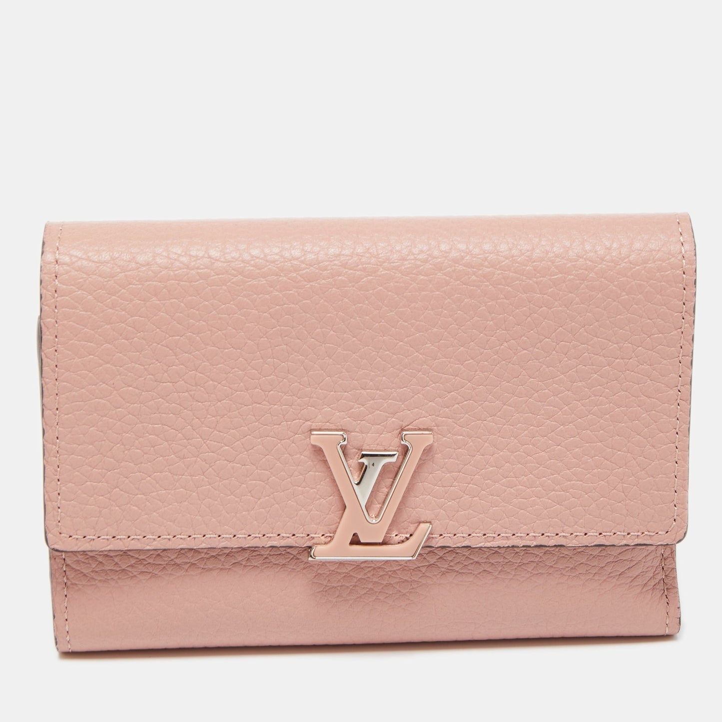 LOUIS VUITTON Magnolia Leather Capucines Compact Wallet