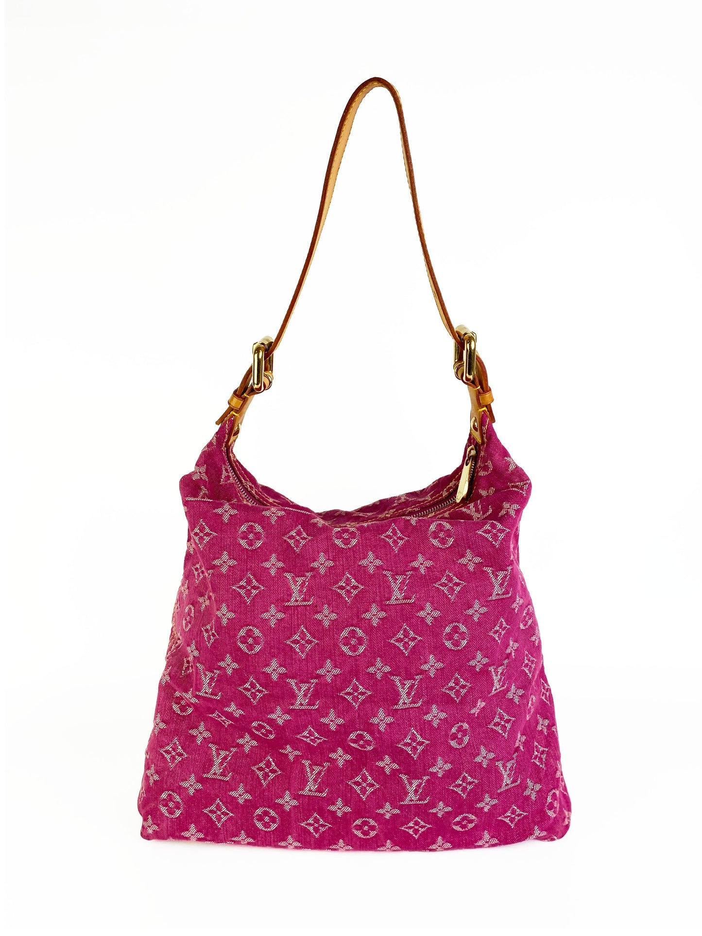 Louis Vuitton Pink Denim Baggy GM Bag