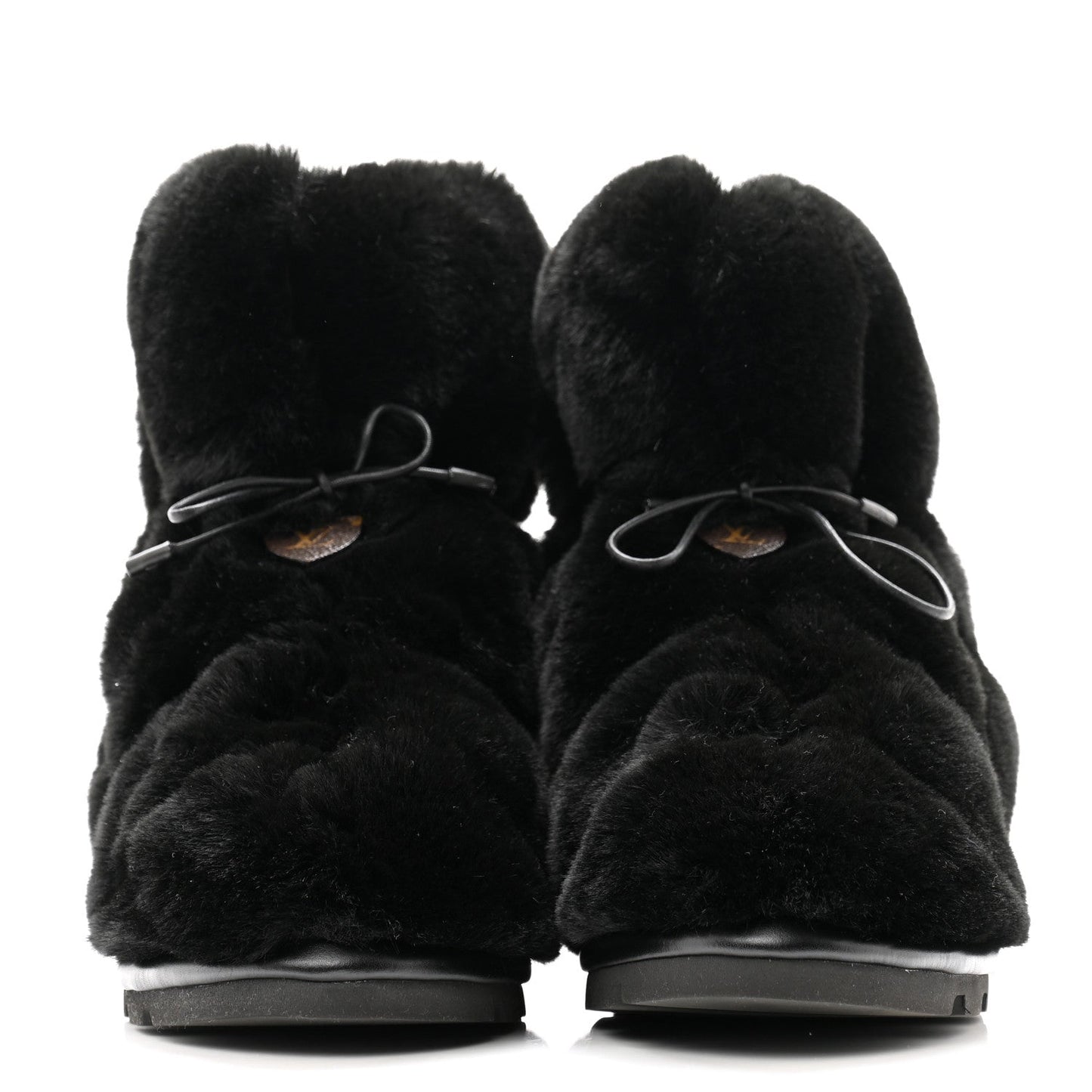LOUIS VUITTON MONOGRAM MINK SLIPPERS