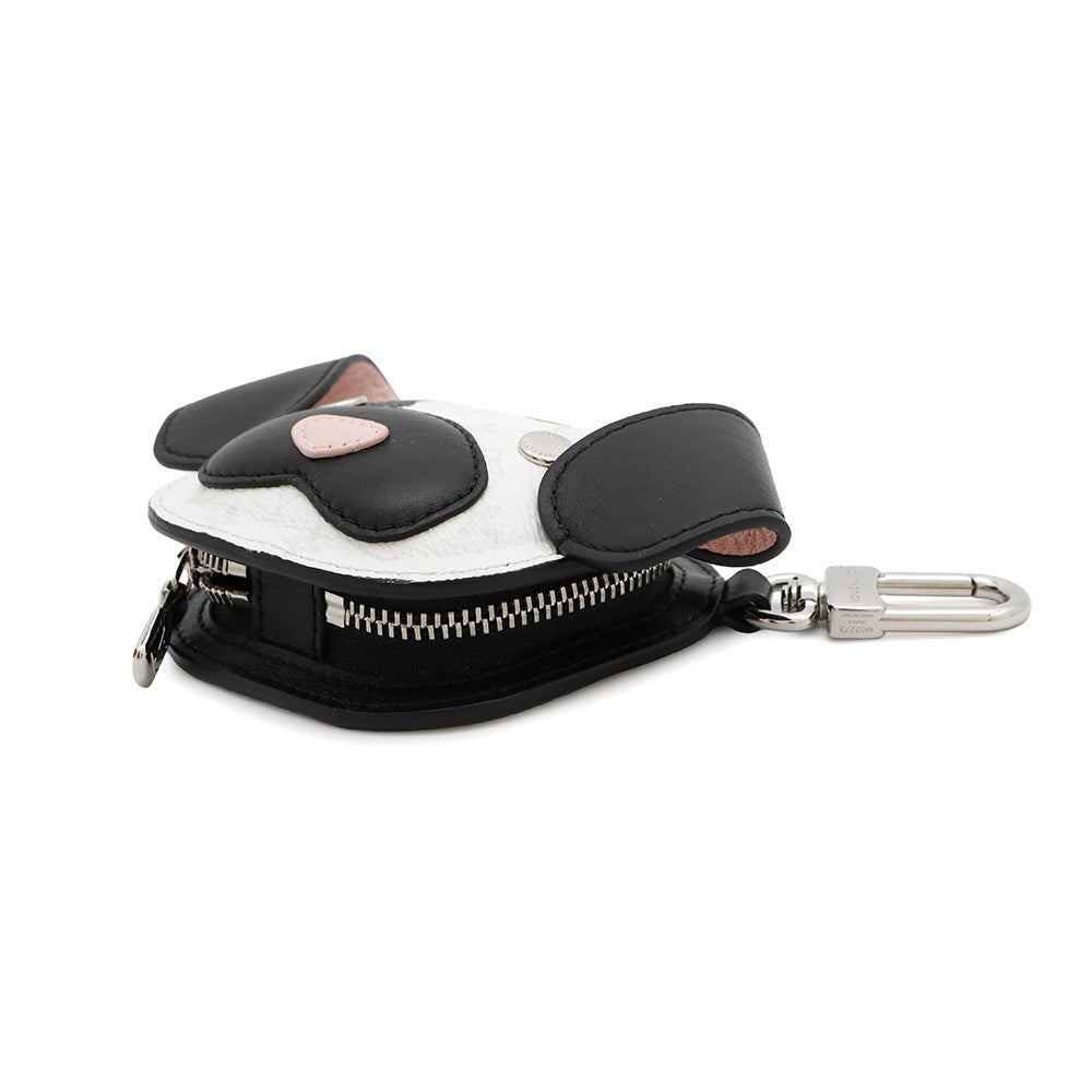 LOUIS VUITTON Bag Charm?LV Dog Noir/White/PinkM02273 Monogram