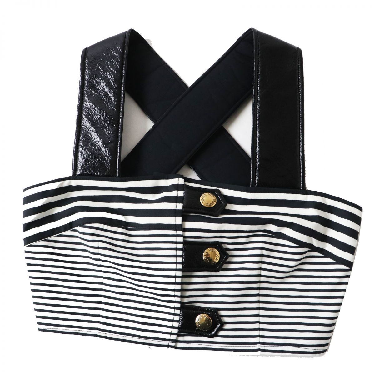 LOUIS VUITTON Tank top Image reference Black x White (Border Pattern) Women 34