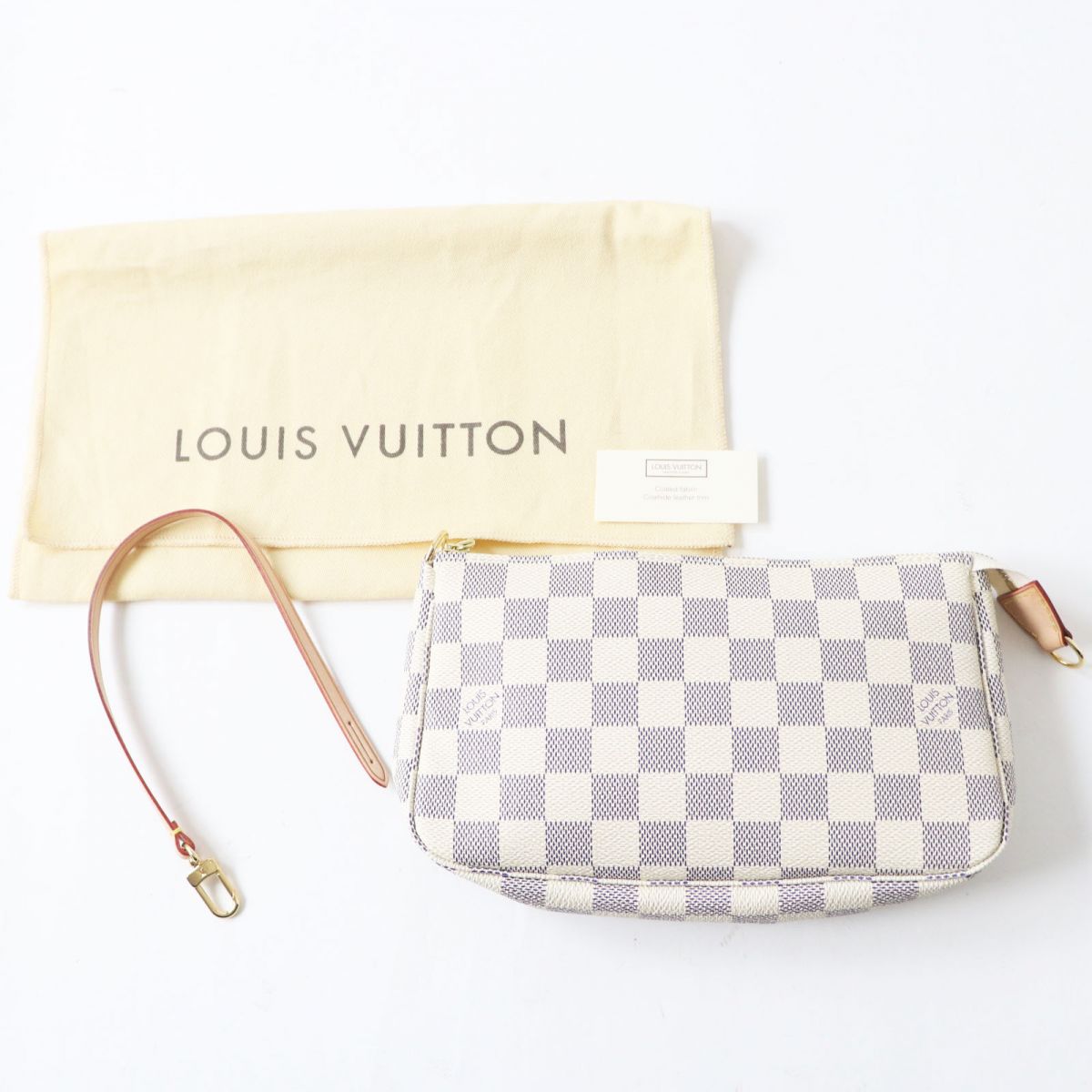 LOUIS VUITTON Accessory pouch Damier Azur Canvas gray Pochette Accessoires