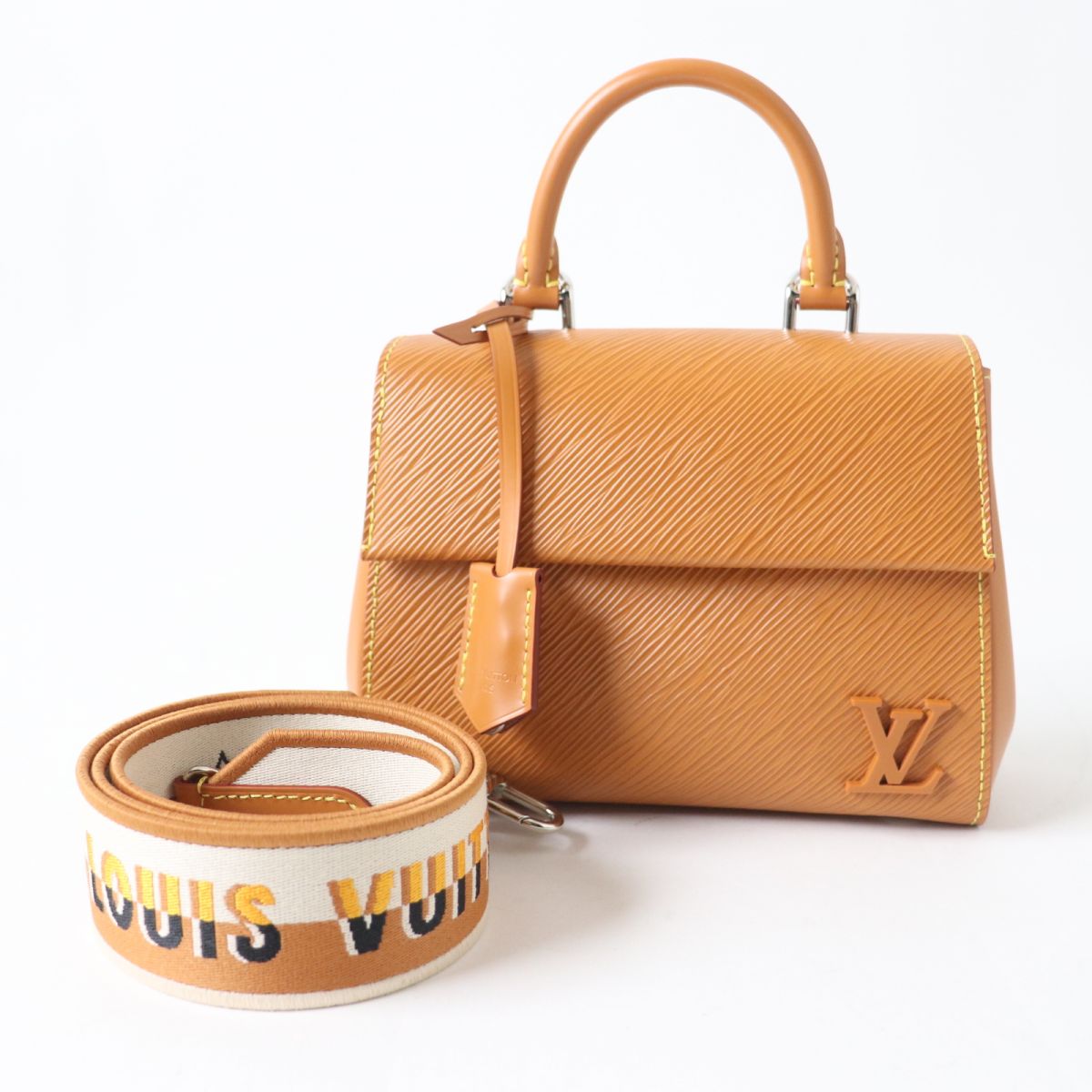 LOUIS VUITTON Shoulder Bag Epi Leather golden honey Cluny BB