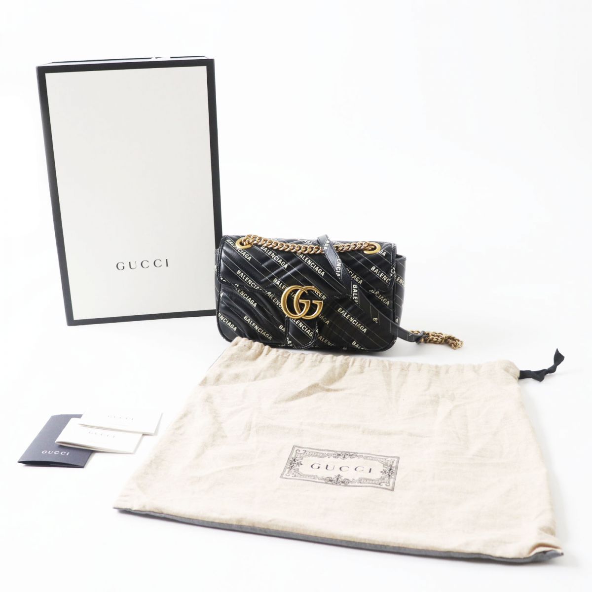 GUCCI Shoulder Bag leather black