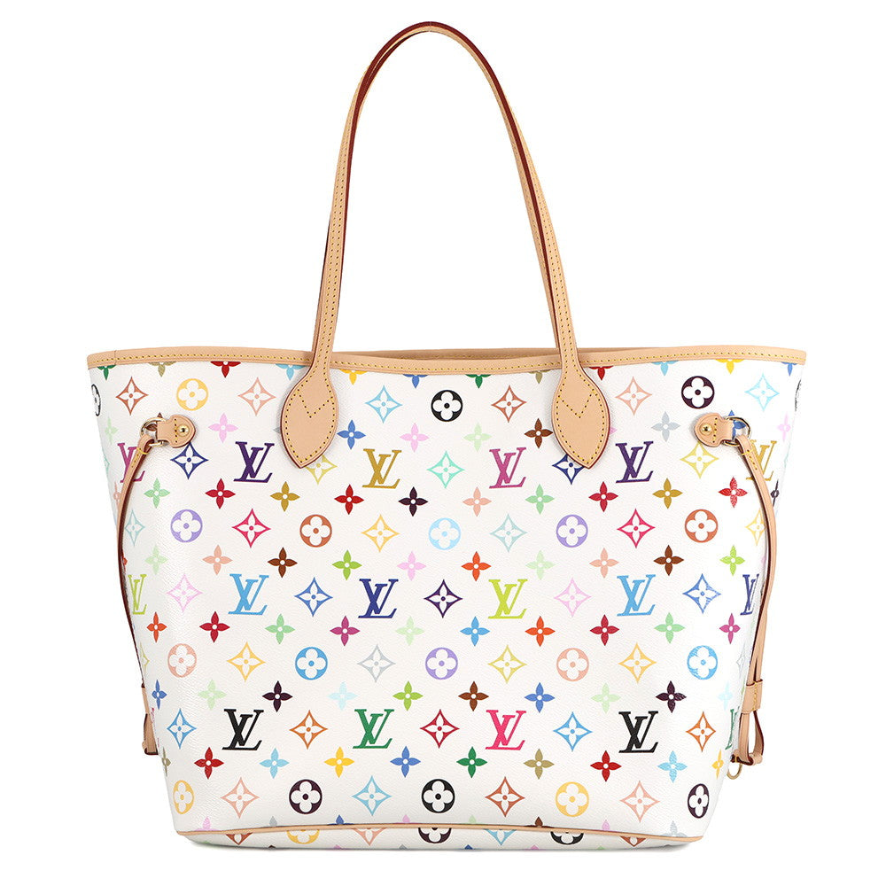 LOUIS VUITTON LV × TM Neverfull WhiteM27787 Monogram?Multicolor Size MM