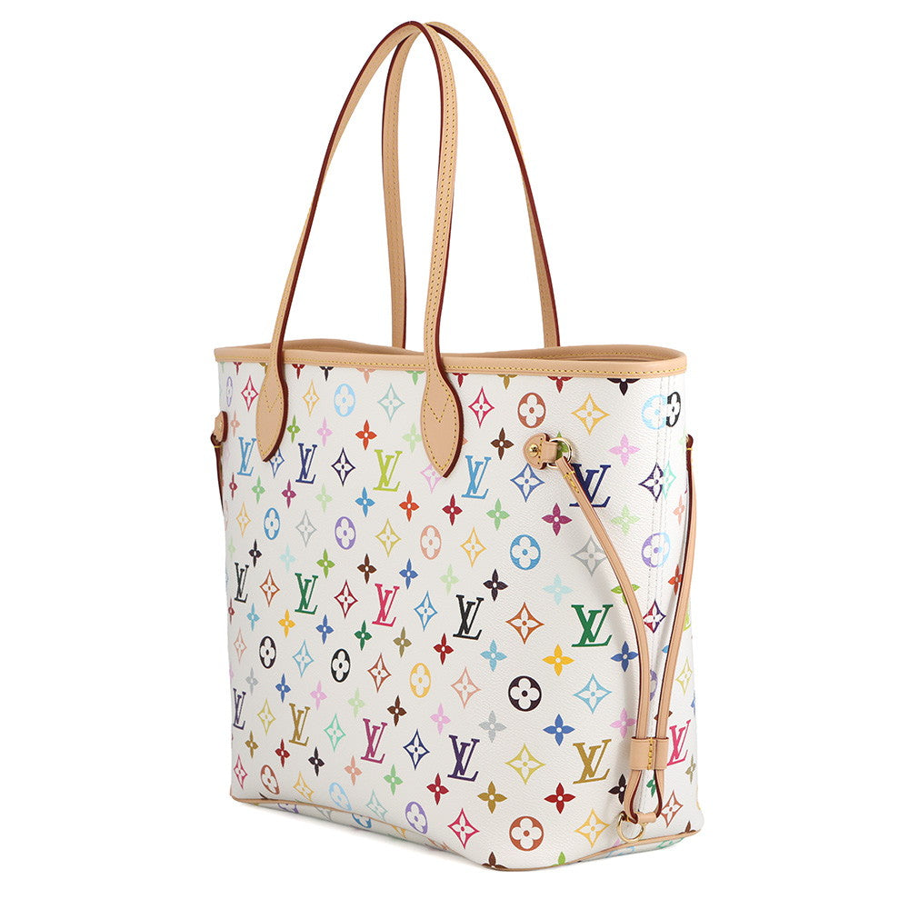 LOUIS VUITTON LV × TM Neverfull WhiteM27787 Monogram?Multicolor Size MM