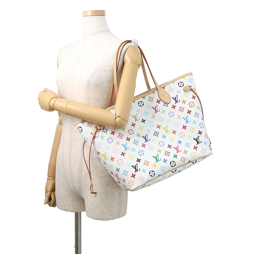 LOUIS VUITTON LV × TM Neverfull WhiteM27787 Monogram?Multicolor Size MM