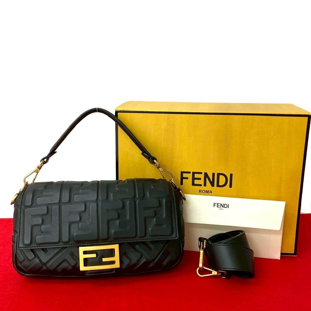 Fendi Mamma Baguette Leather 2way Bag