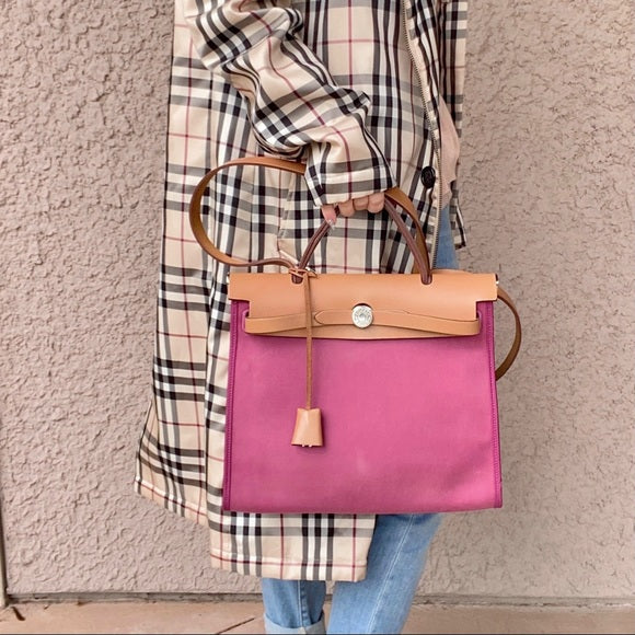 Luxury Hermes Herbag31 cloth bag