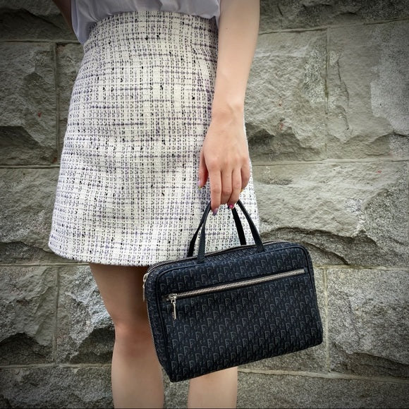DIOR black monogram handbag
