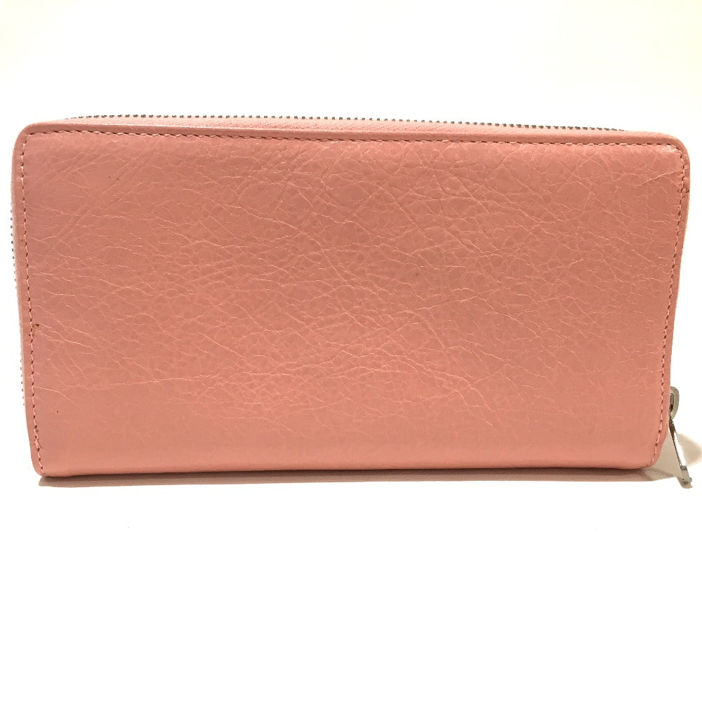 BALENCIAGA Long Wallet Purse 419805 leather pink beige Exclusive Wallet Women