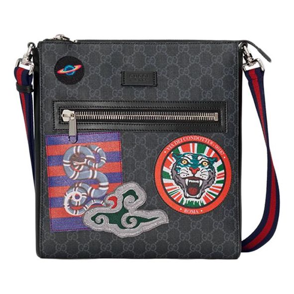 Gucci Leather Canvas Shoulder Bag