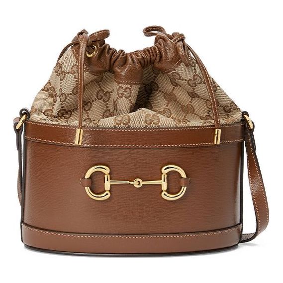 Gucci Leather Canvas Shoulder Bag