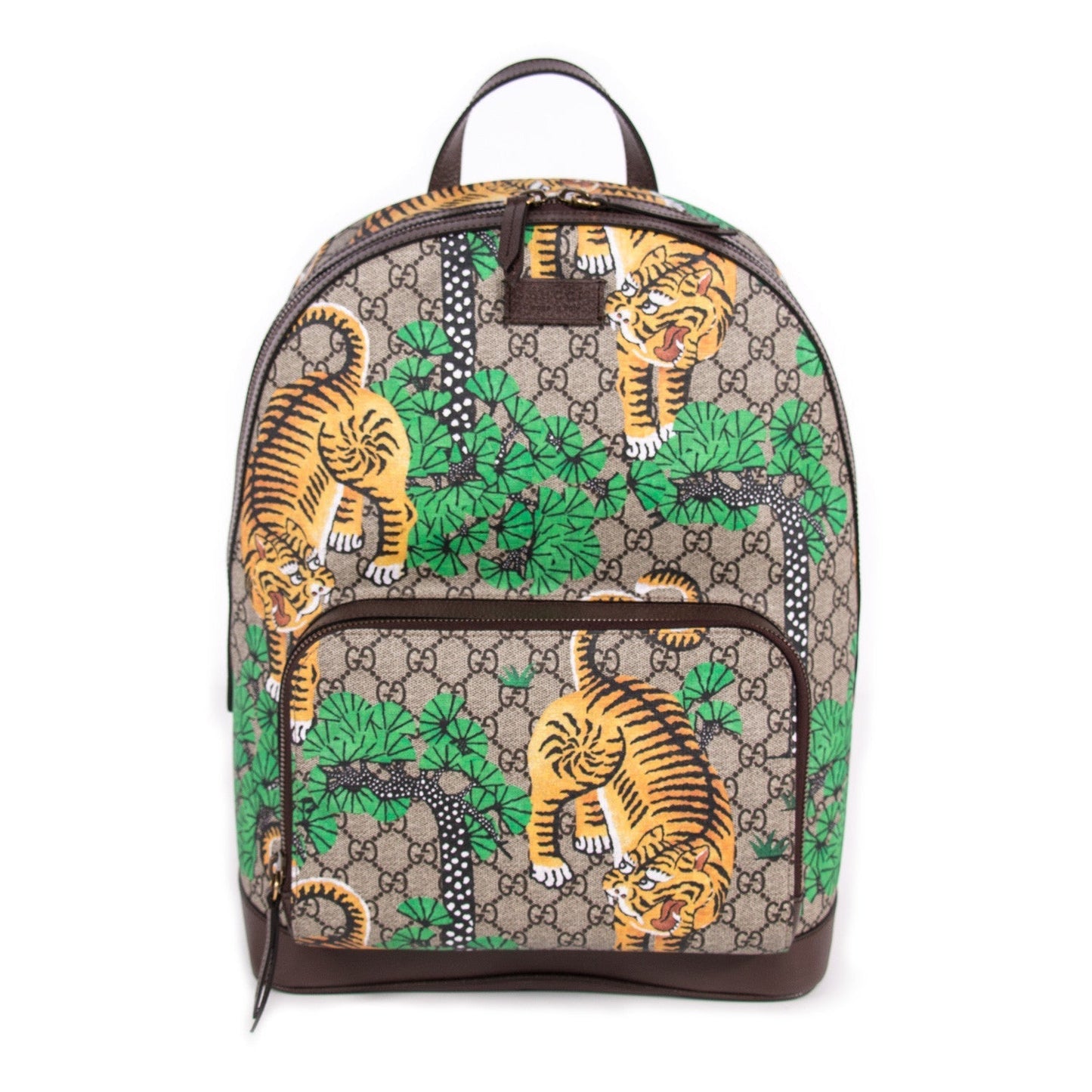 Gucci GG Supreme Leather Canvas Backpack Style 5