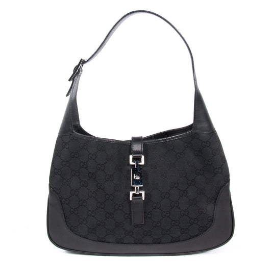 Gucci Jackie Leather Canvas Shoulder Bag Style 31