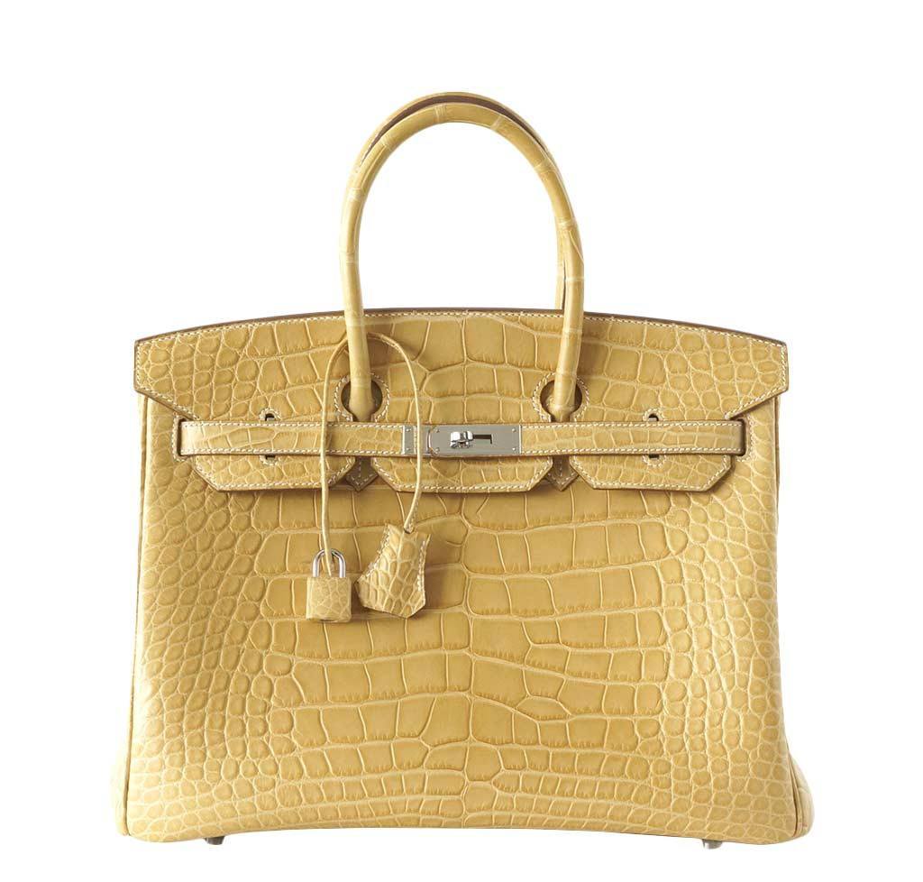 HermesBirkin 35 Alligator Mais Bag