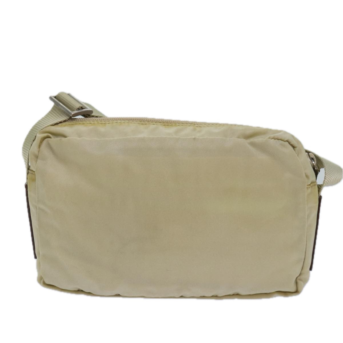 PRADA Shoulder Bag Nylon Beige Auth