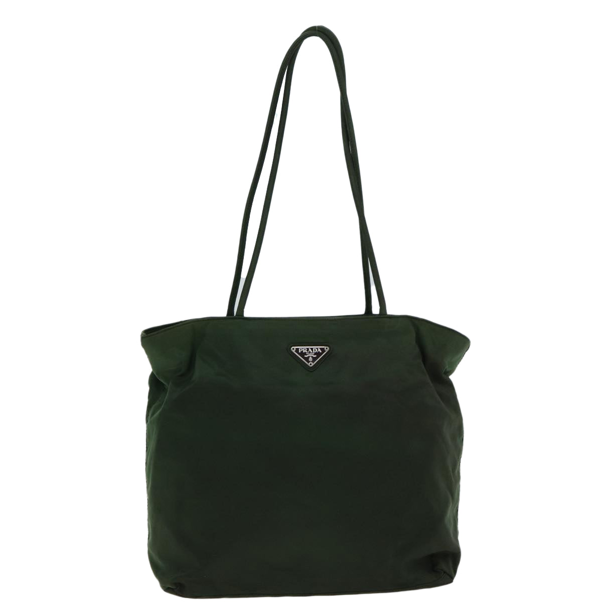 PRADA Tote Bag Nylon Khaki Auth