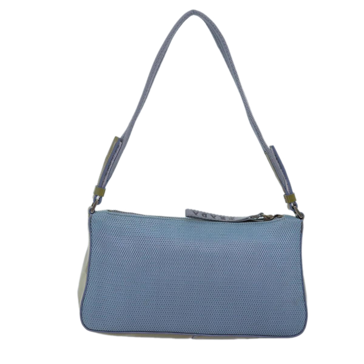 PRADA Sports Accessory Pouch Mesh Light Blue Auth Luxury Handbag