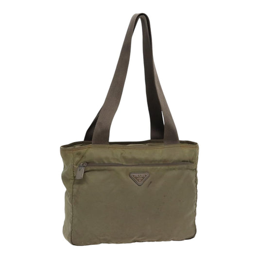 PRADA Tote Bag Nylon Khaki Auth