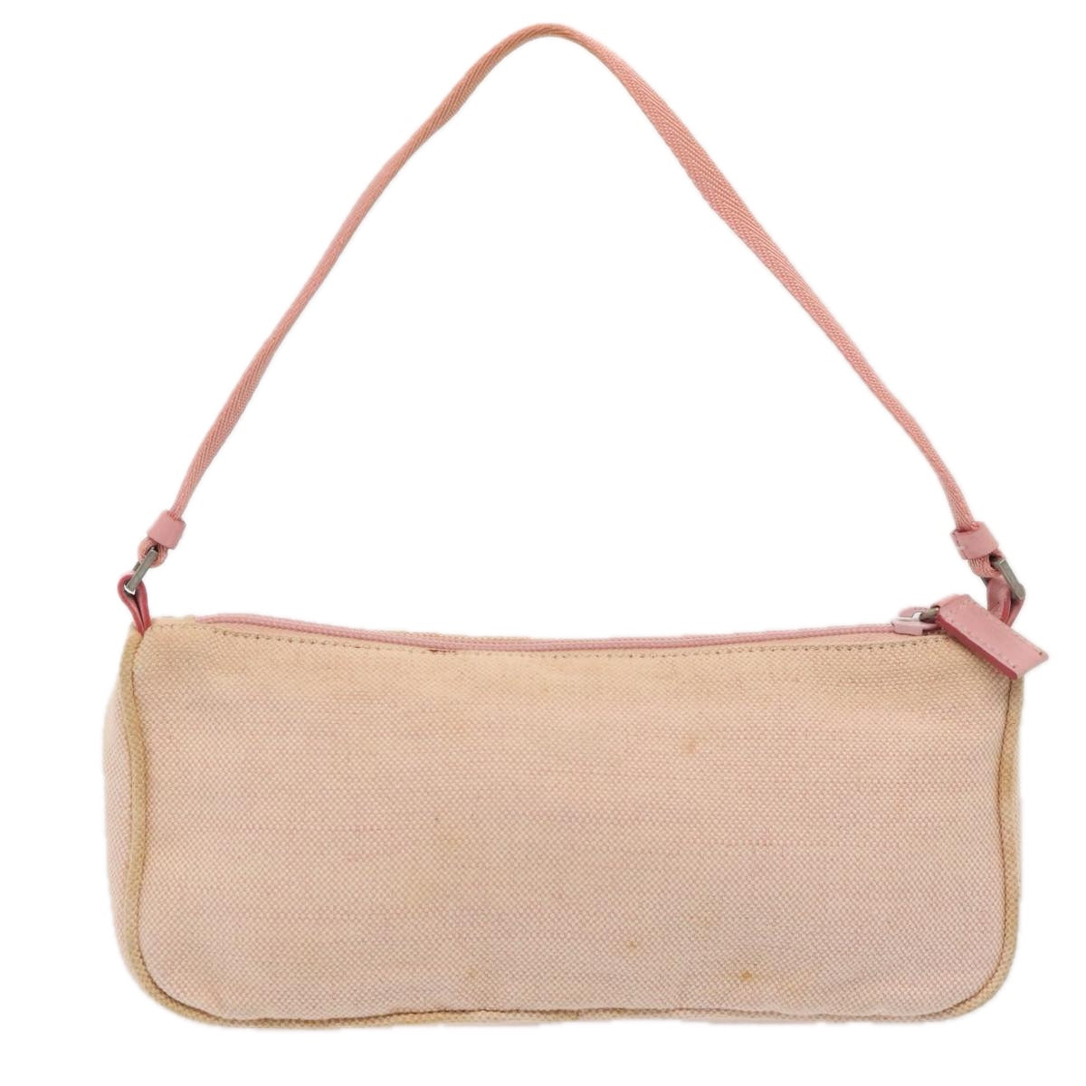 PRADA Sports Accessory Pouch Canvas Pink Silver Auth Luxury Handbag