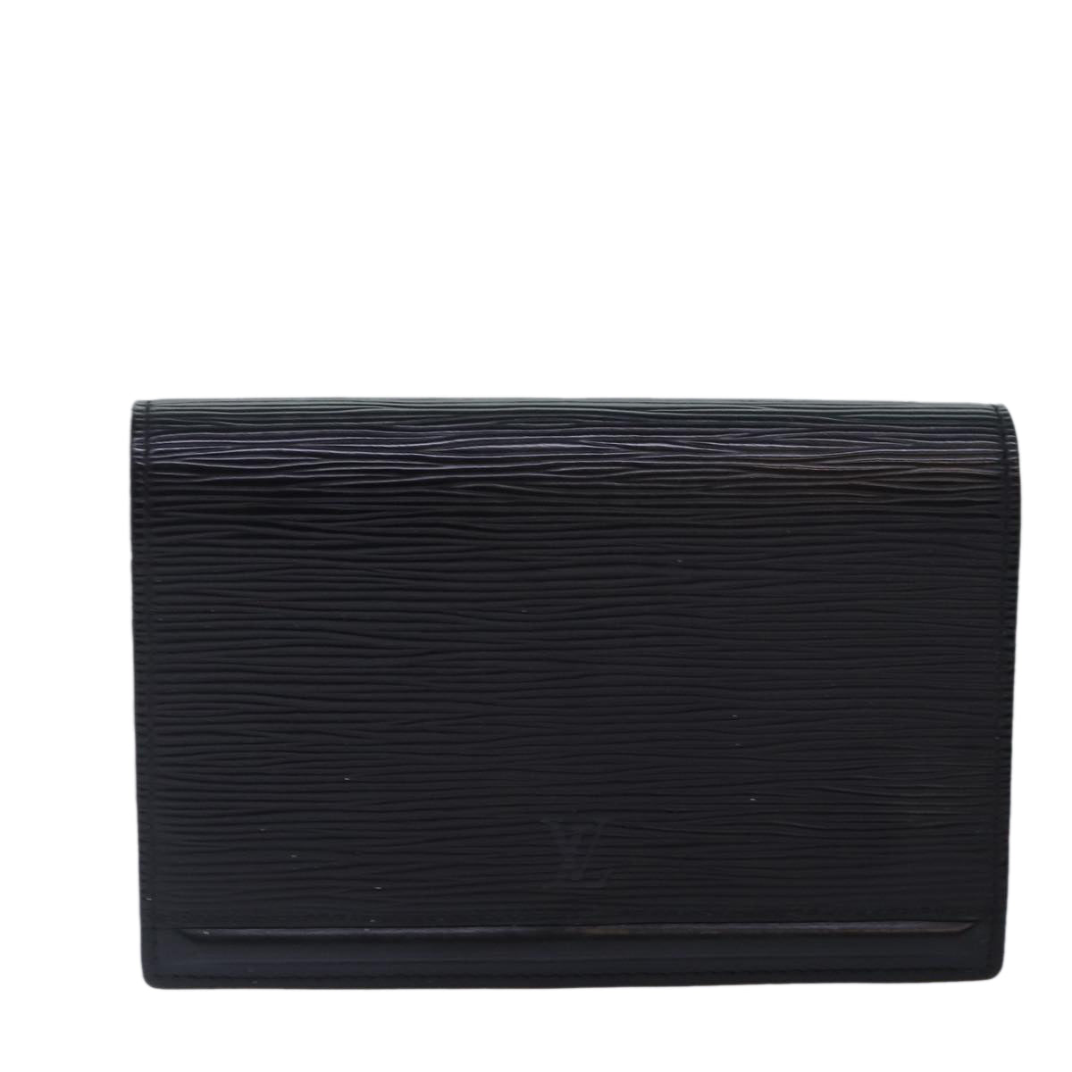 LOUIS VUITTON Epi Tilsitt Waist bag Black M52602 LV Auth mr466