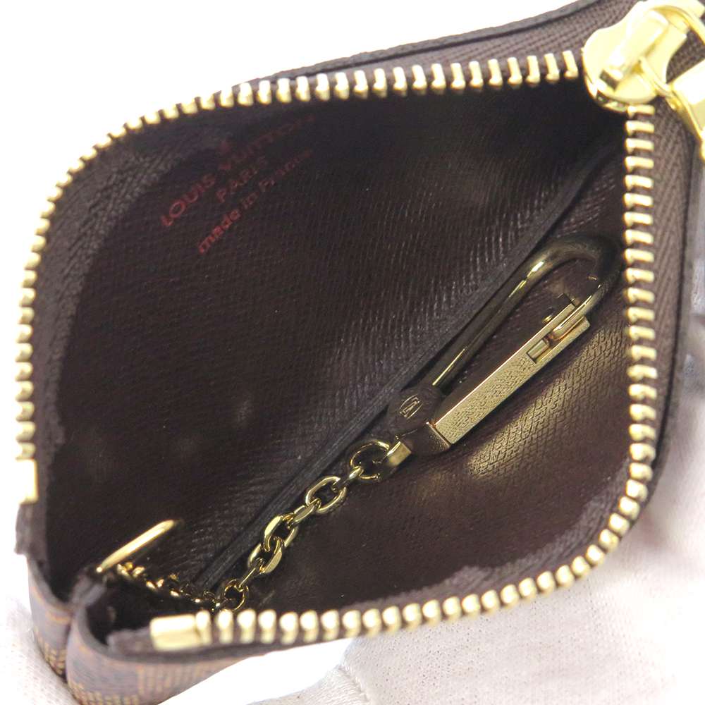 LOUIS VUITTON Pochette Cles BrownN62658 Damier Ebene Canvas