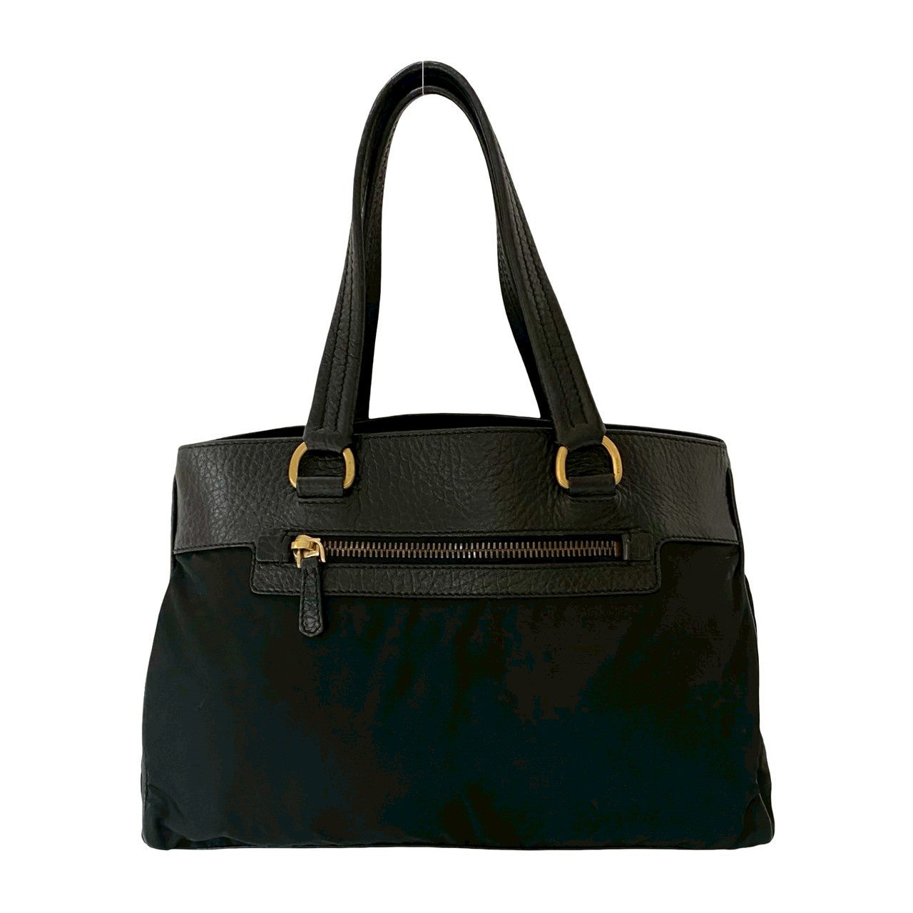 Prada Handbag Leather Nylon Handbag