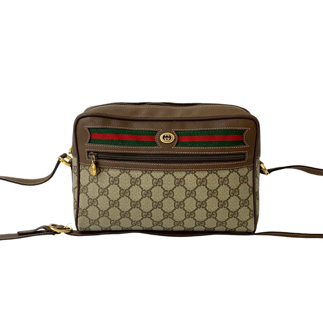 Gucci Old Gucci GG Logo PVC Leather Shoulder Bag
