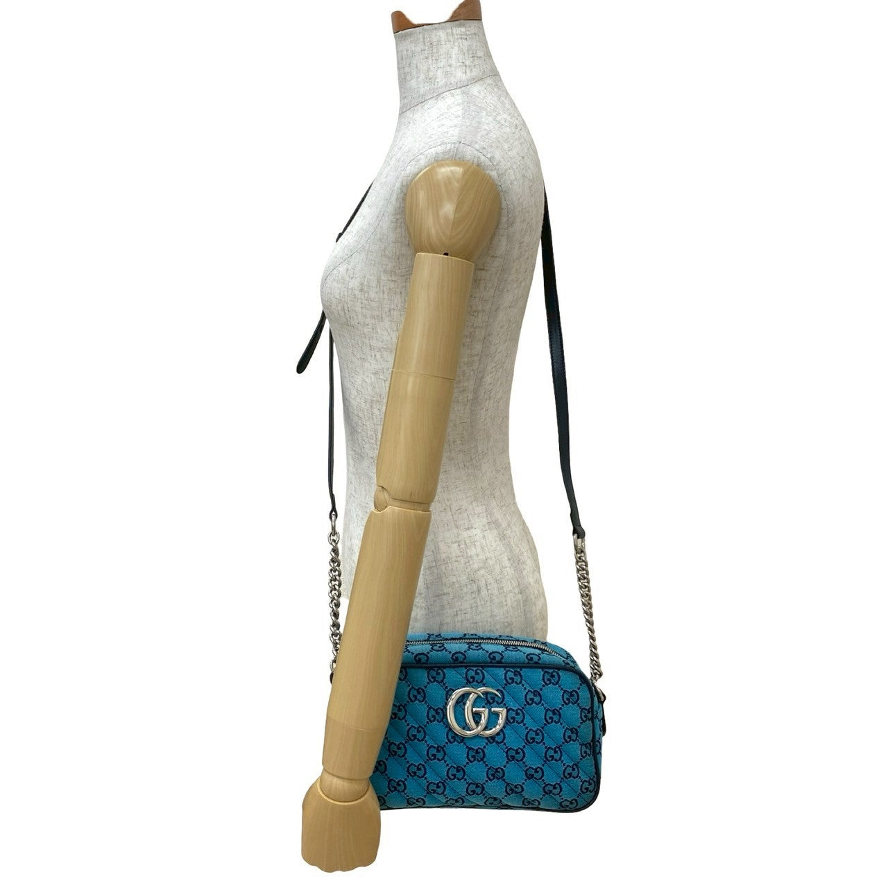 Gucci GG Marmont Canvas Leather Shoulder Bag