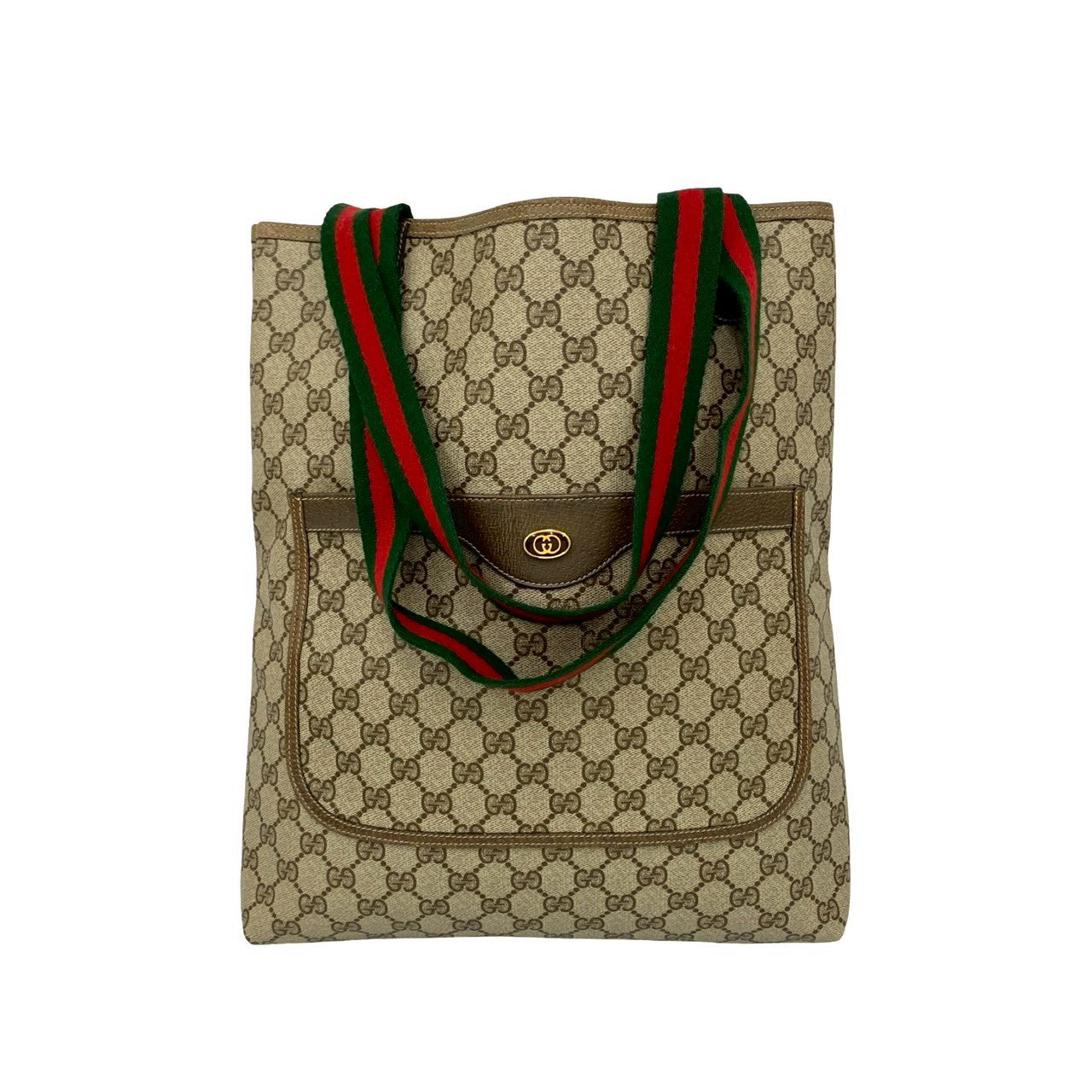 Gucci Old Gucci GG Logo PVC Leather Tote Bag